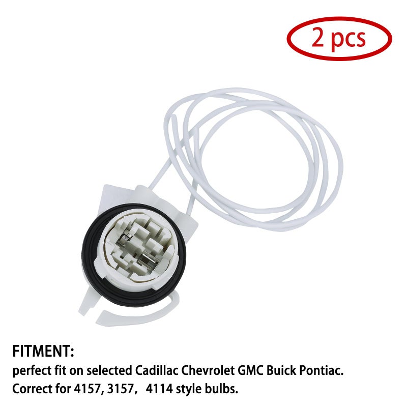 KOROP Light Socket Wire Harness Pigtail Repair Kit (2pcs) LED/Standard, Bulbs# 4114,4157,3157,Replaces# 19258649, LS94,645-607,Daytime Running Light Socket,Turn Signal Lamp Socket,Brake Light Socket - Image 3